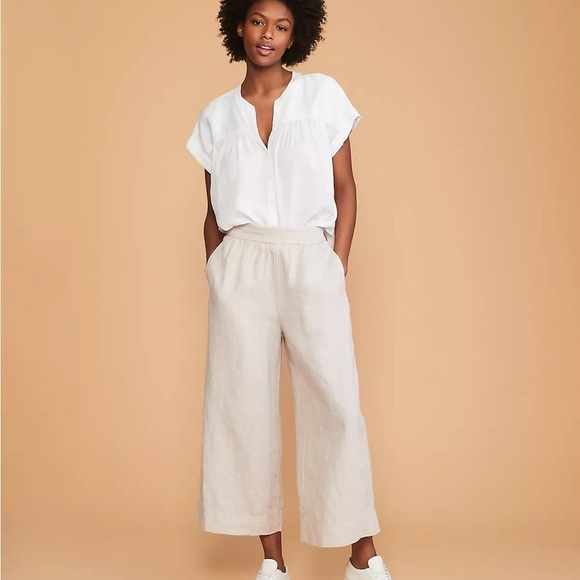 Lou & Grey Cream Wide-Leg Pants - Picture 2 of 6